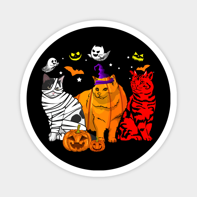 Funny Cat Halloween Costume Gift T-shirt Magnet by Bensonn